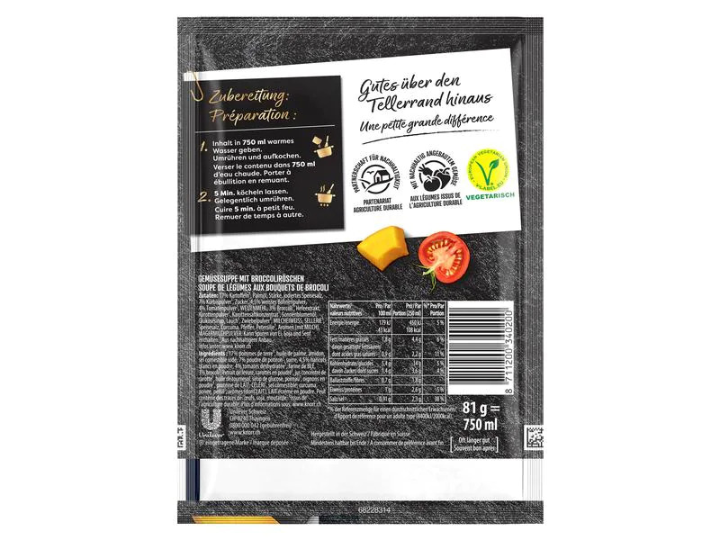 Knorr Suprême Gemüsesuppe mit Broccoliröschen 81 g
