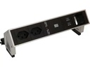 Bachmann Tischsteckdosenleiste DESK 2, 2x T13, 1x USB A/C, 1x Leer