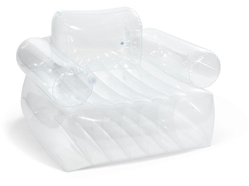 Intex Aufblasbarer Sessel Arm Chair 109 x 109 x 79 cm, Transparent