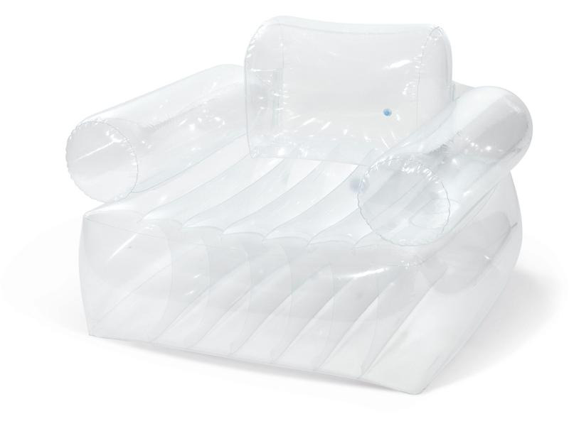 Intex Aufblasbarer Sessel Arm Chair 109 x 109 x 79 cm, Transparent