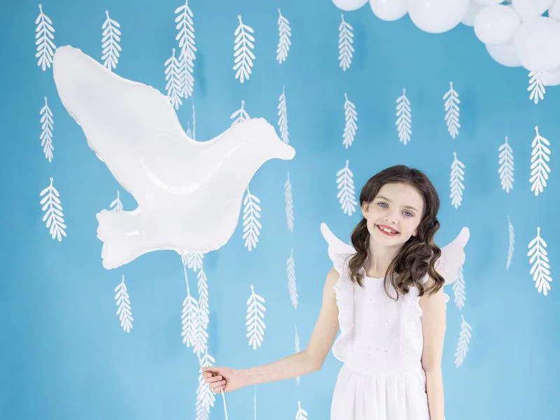 Partydeco Folienballon Taube Weiss