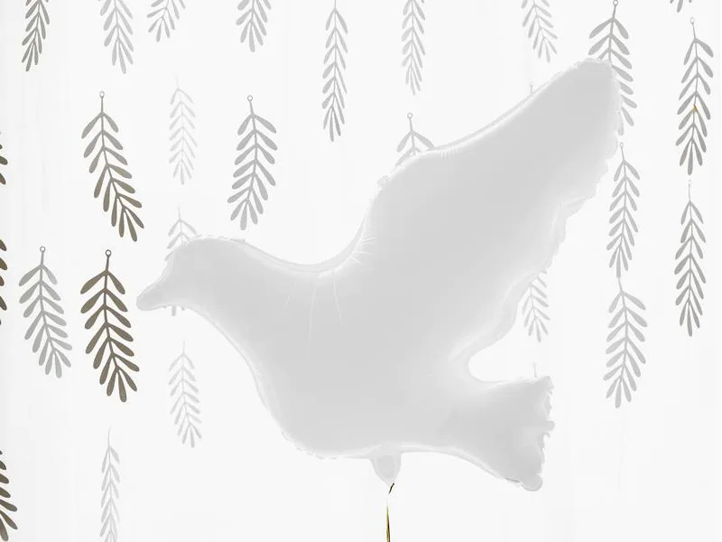 Partydeco Folienballon Taube Weiss