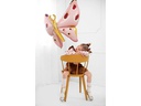 Partydeco Folienballon Schmetterling 120 x 87 cm, Gold/Rosa