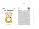 Partydeco Folienballon Ring 60 x 95 cm, Gold
