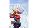 Partydeco Folienballon Ring 60 x 95 cm, Gold