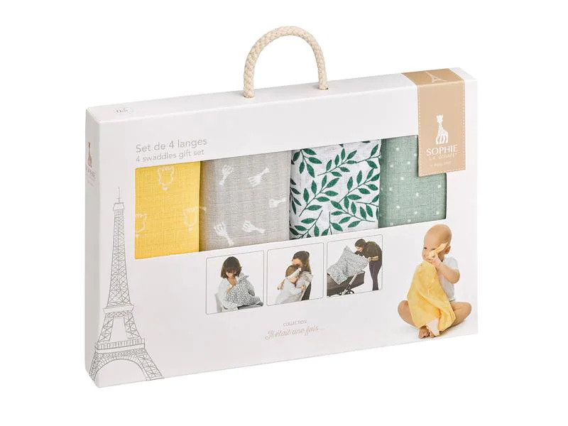 Sophie la girafe Mulltuch 4er Set