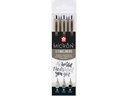 Sakura Fineliner Pigma Micron 0.45 mm, Schwarz/Grau, 3 Stück