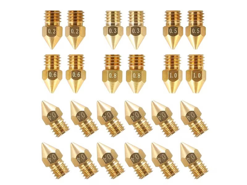Creality Düsen-Set, Messing 0.2/0.3/0.4/0.5/0.6/0.8/1.0 mm, 24-Teilig