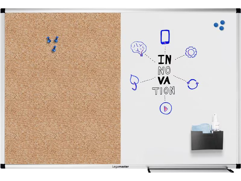 Legamaster Comboboard Unite 60 cm x 90 cm, Braun/Weiss