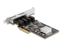 Delock Netzwerkkarte 4x RJ45 1Gbps, PCI-Express x4