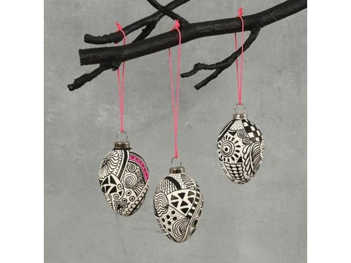 Creativ Company Eier aus Terracotta, Weiss