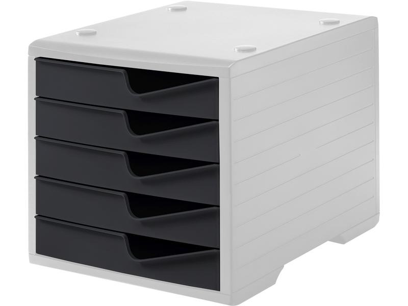 Styro Schubladenbox Styroswingbox Lichtgrau/Schwarz