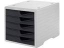 Styro Schubladenbox Styroswingbox Lichtgrau/Schwarz