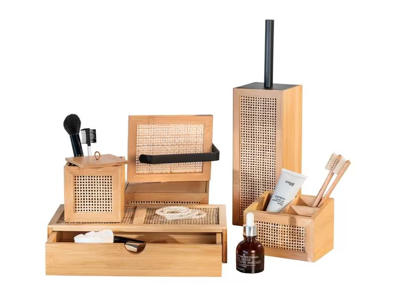 Wenko Aufbewahrungsbox Allegre mit Schublade, Hellbraun