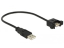 Delock USB 2.0-Einbaukabel USB A - USB A 0.25 m