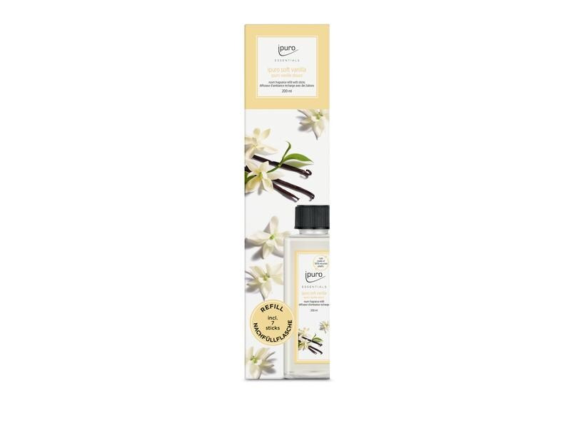 ipuro Duftstäbchen Refill Soft Vanilla mit Stäbchen 200 ml