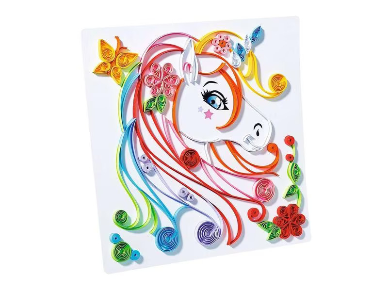 Ravensburger Bastelset Be Creative Paper Art Flowers &amp; Unicorn