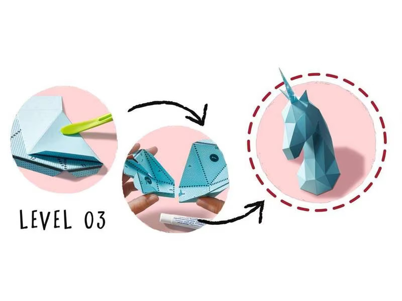 Ravensburger Bastelset Be Creative Paper Art Flowers &amp; Unicorn
