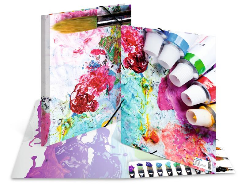 HERMA Gummibandmappe A4 Farben, Karton, mit Innendruck