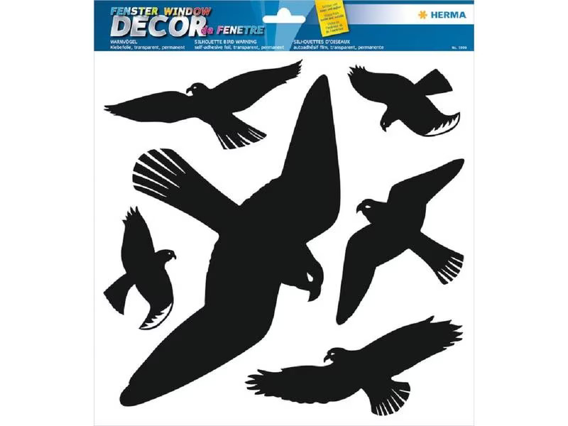 Herma Stickers Motivsticker Fensterbild Warnvögel, 1 Blatt