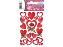 Herma Stickers Motivsticker Herzen und Rosen, 3 Blatt