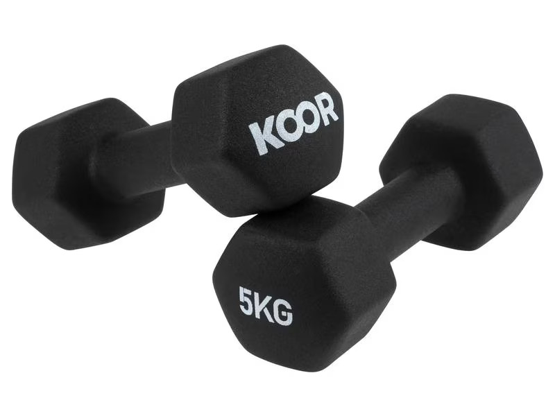 KOOR Kurzhantel 5 kg, Schwarz