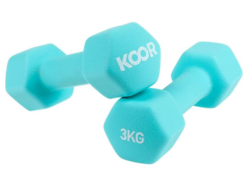 KOOR Kurzhantel 3 kg, Blau
