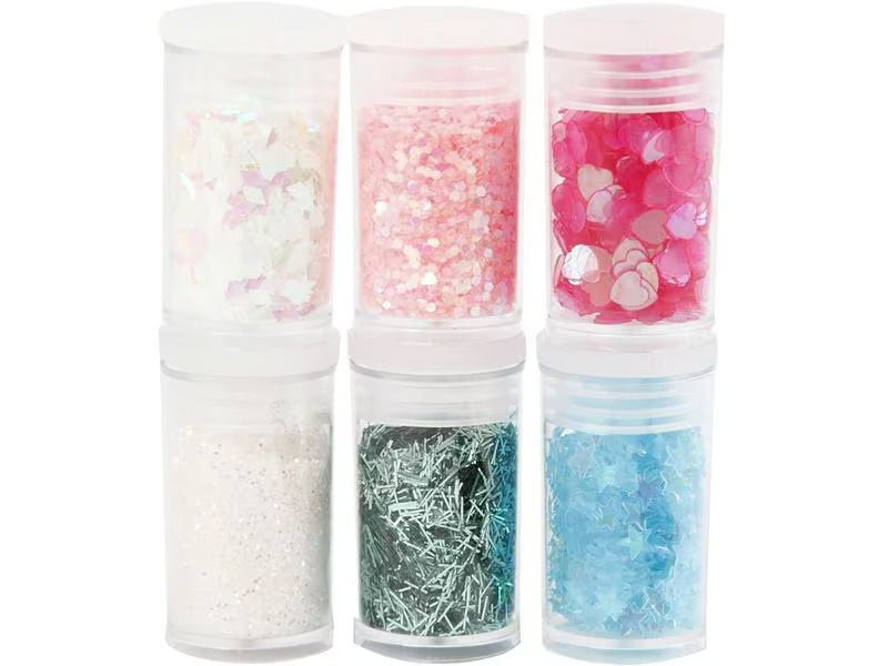 Creativ Company Glitzerset 6 Stück, Sortiert