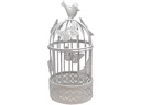 Dameco Vogelkäfig mit Schmetterlingen 22 cm, Weiss