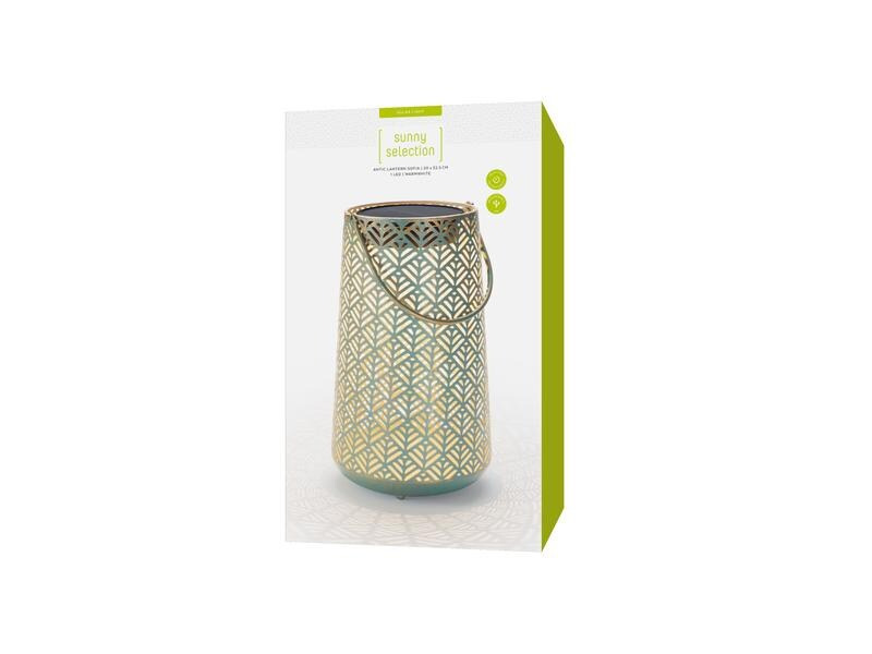 STT Laterne Solar Antic Sofia, Ø 20 cm, Aqua
