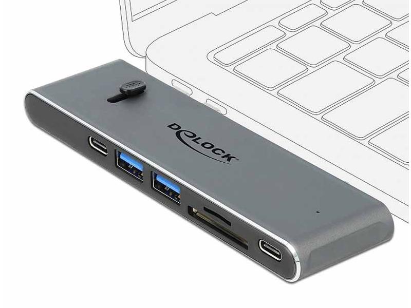 Delock Dockingstation 87752 Dual USB-C – HDMI/USB-C/USB-A/SD/PD 3.0