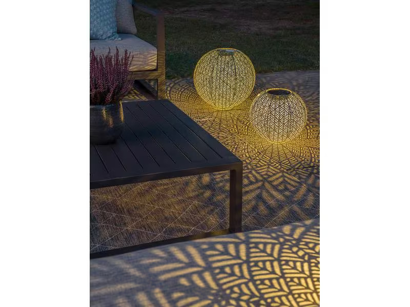 STT Windlicht Solar Antic Ball Sofia, Ø 30 cm, Aqua