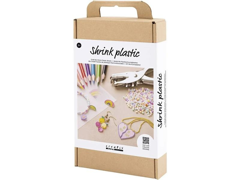 Creativ Company Bastelset Plastikschrumpf Stifte, Perlen