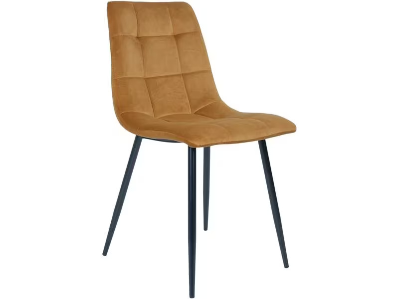 House Nordic Stuhl Middelfart 86 x 55 cm, Schwarz/Senfgelb