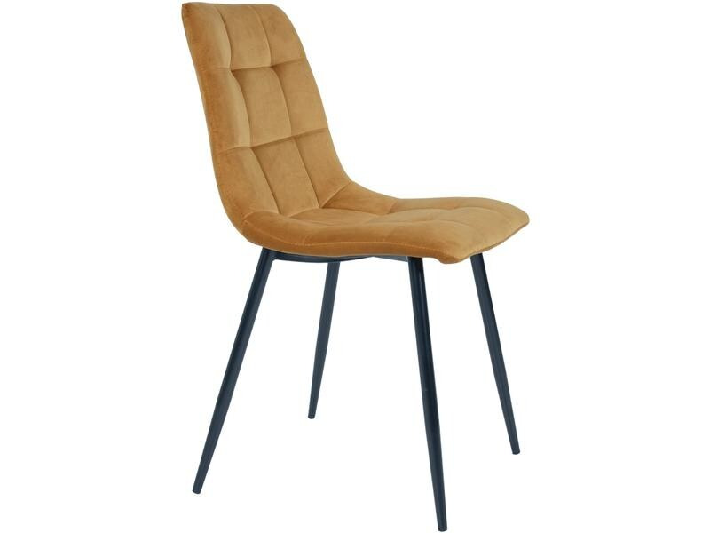 House Nordic Stuhl Middelfart 86 x 55 cm, Schwarz/Senfgelb