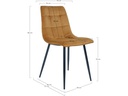 House Nordic Stuhl Middelfart 86 x 55 cm, Schwarz/Senfgelb