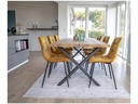 House Nordic Stuhl Middelfart 86 x 55 cm, Schwarz/Senfgelb