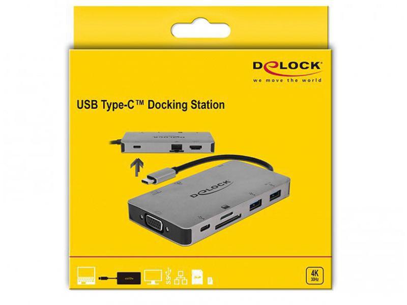 Delock Dockingstation USB 3.1 Typ-C - HDMI/VGA/USB/LAN/PD