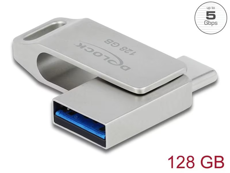 Delock USB-Stick 3.2 Gen 1 USB-C + Typ-A 128 GB