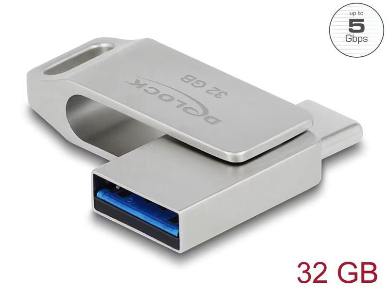 Delock USB-Stick 3.2 Gen 1 USB-C + Typ-A 32 GB