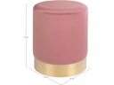 House Nordic Hocker Gamby Ø 34 cm, Messing/Rosa