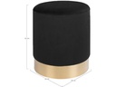 House Nordic Hocker Gamby Ø 34 cm, Messing/Schwarz
