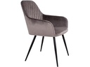 House Nordic Stuhl Harbo 65 x 57 x 87, Grau/Schwarz, 2 Stück