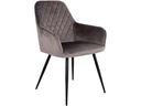 House Nordic Stuhl Harbo 65 x 57 x 87, Grau/Schwarz, 2 Stück