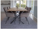 House Nordic Stuhl Harbo 65 x 57 x 87, Grau/Schwarz, 2 Stück