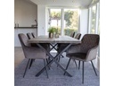 House Nordic Stuhl Harbo 65 x 57 x 87, Grau/Schwarz, 2 Stück
