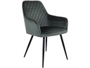 House Nordic Stuhl Harbo 65 x 57 x 87, Grün/Schwarz, 2 Stück