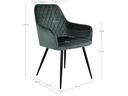 House Nordic Stuhl Harbo 65 x 57 x 87, Grün/Schwarz, 2 Stück