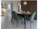 House Nordic Stuhl Harbo 65 x 57 x 87, Grün/Schwarz, 2 Stück