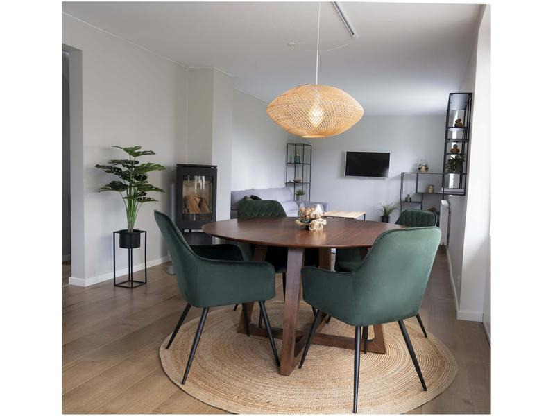 House Nordic Stuhl Harbo 65 x 57 x 87, Grün/Schwarz, 2 Stück